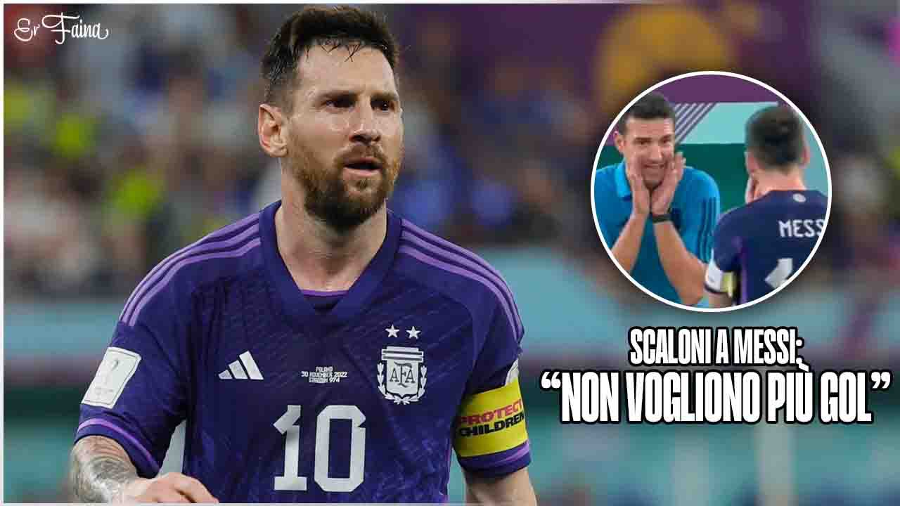 Dialogo tra Messi e Scaloni